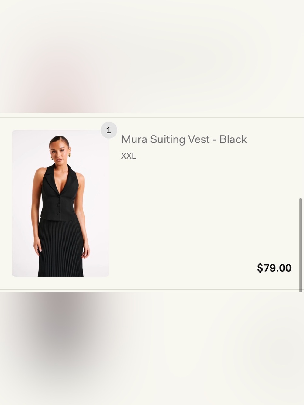 Meshki suiting vest in black